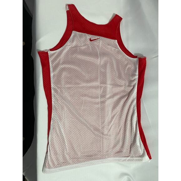 NIKE Team Reversible Tank Top Jersey Size Large Red White Vintage 90s Men's - Picture 3 of 9